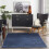 Home Essentials Solid Contemporary Midnight Blue 4' X 6' Area Rug, 4' X 6' 7