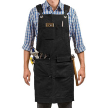 COCEQUC Heavy Duty Waxed Canvas Apron Multifunctional Canvas Work Apron Woodworking J1 K6L9
