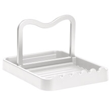 1Pc Plastic Spoon Rest for Kitchen Counter,Spoon Rest for Stove Top,Spoon Holder for Stove,Kitchen Utensils Accessories,White