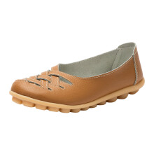Dames wedge loafers, casual instapschoenen, comfortabele platte schoenen om mee te wandelen of autorijden, antislip lage platformschoenen