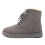 Graue Damen-Lederstiefeletten mit Blockabsatz, Größe 7,5 5