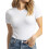 Γυναικεία T-shirt Basic με μαλακό, κοντομάνικο τοπ και στρογγυλή λαιμόκοψη 3