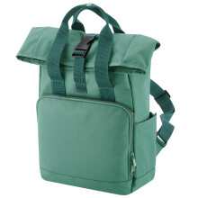 (One Size, Sage Green) Bagbase Roll Top Recycled Twin Handle Backpack