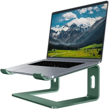 Laptop Stand Aluminum Laptop Riser Compatible with Mac MacBook Air Pro 10 to 15.6 Inch Notebook Computer, Ergonomic Elevator Holder (Green)