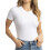 Γυναικεία T-shirt Basic με μαλακό, κοντομάνικο τοπ και στρογγυλή λαιμόκοψη 6