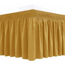 Bed Skirt for Full/Full XL Beds 15-inch Drop Christmas Gold