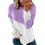 Top viola a maniche lunghe da donna, camicette con scollo a V e stampa floreale da donna-M 2
