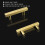 Gold Brushed Brass Cabinet Pulls 3" Hole Centres (Pack of 2