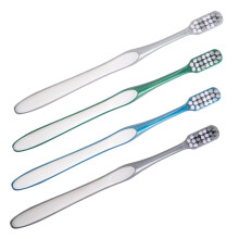 Men's Travel Toothbrush 4 Pack Hard Bristles Manual Adult Brush with Ergonomic Non Slip Grip