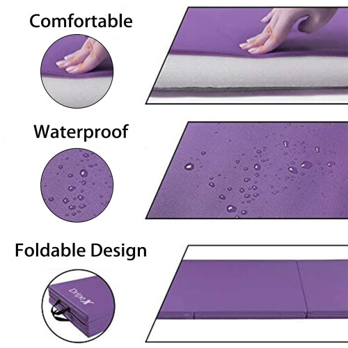 Purple Thick Folding Gymnastics Exercise Mat for Home Gym 2