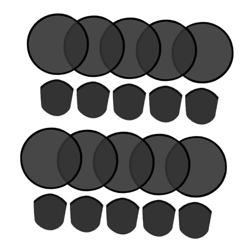Foldable Flying Disc Fan 9.8 inch black 10 pieces 2