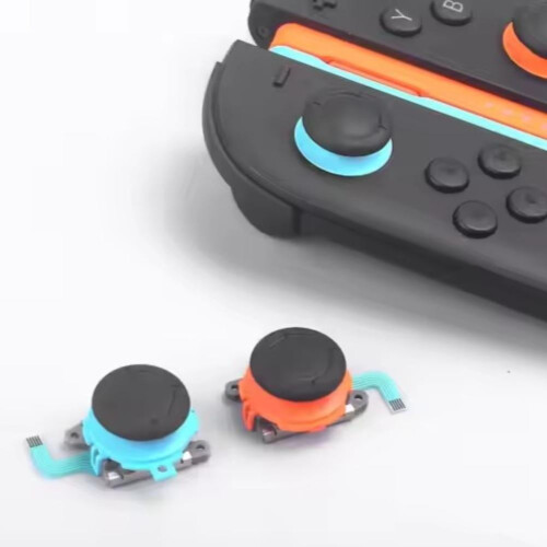3D Metal Replacement Joystick for Switch2Left and Right Controllers,Blue and Red,2pcs 1