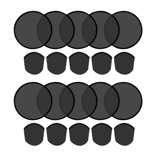 Foldable Flying Disc Fan 9.8 inch black 10 pieces 1