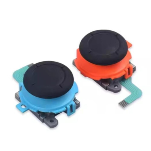 3D Metal Replacement Joystick for Switch2Left and Right Controllers,Blue and Red,2pcs 2