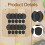 Foldable Flying Disc Fan 9.8 inch black 10 pieces 8