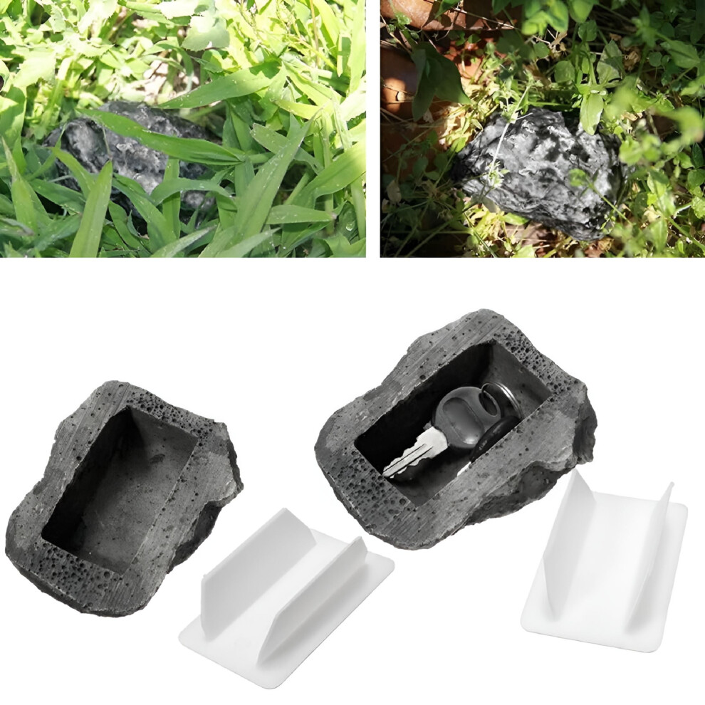 Fake Rock Key Holder Hide-A-Key Safe Realistic Outdoor Garden Key 9482828592423