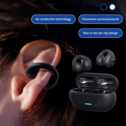 Bluetooth Wireless Earbuds Ear Clip Bone Conduction Headset Sport US S7I8 2