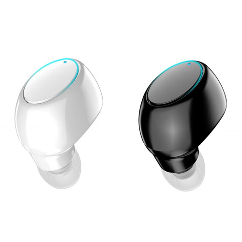 Mini écouteurs Bluetooth invisibles blancs, autonomie de 12 h. 1