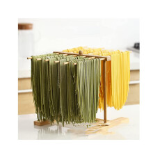 Pasta Drying Rack with 12 Arms, Foldable Spaghetti Noodle Dryer Stand 12x12x16 Inch Beige