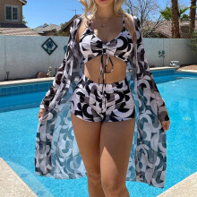Costume de baie sexy, costume de baie pentru femei, seturi de bikini, tankini, costume de baie pentru femei, alb, S
