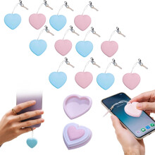 Heart Shaped Microfiber Screen Cleaning Cloths, Reusable Macaron Color Wipes for Phones and Glasses, 12PCS