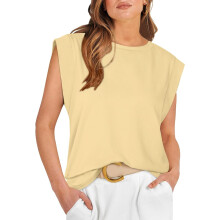Tops met korte mouwen voor dames, zomertop, basic T-shirt, casual tanktop, losse pasvorm, 2024 Fashion