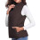 Vest for Women Winter Fall Basic Button Vest Solid Keep Warm Sleeveless Jacket with Pocket,Coffee 8