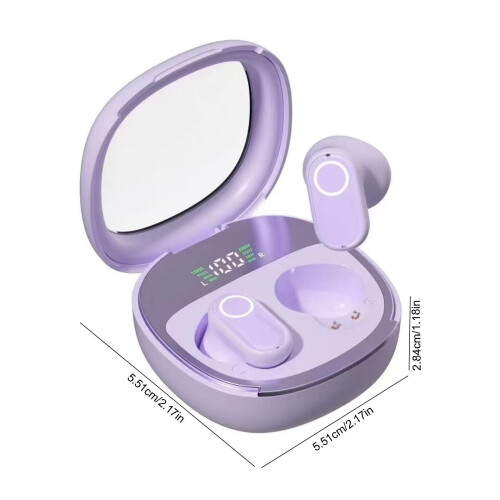 True Wireless Bluetooth 5.4 Earbuds, 5H Playtime, 15m Range, Type-C Charging, Transparent Display, Compatible with Phones/Tablets/Computers 2