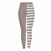 Gestreepte yogabroek voor dames - Fleecegevoerde workoutlegging, slim fit voor fitness, hardlopen en casual athleisure (verkrijgbaar in meerdere