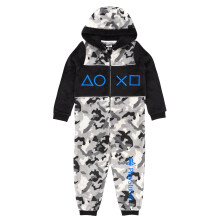 (11-12 Years, Grey/Black) Playstation Childrens/Kids Camo Game Sleepsuit