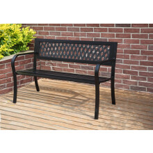 BIRCHTREE Garden Bench Steel Lattice C072 Black