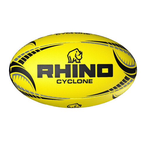 (5, Yellow) Rhino Cyclone Training Rugby Ball 1