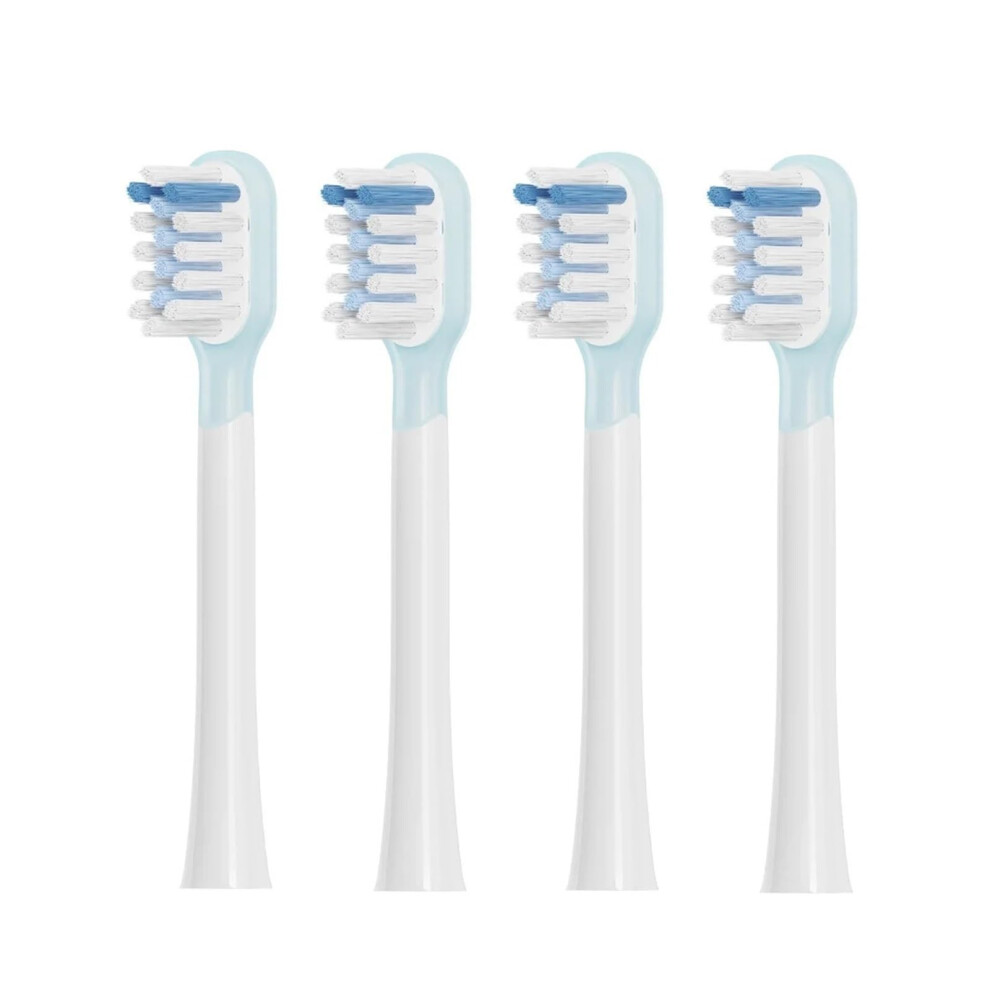 Electric Toothbrush Heads Soft Bristles Gentle Cleaning Whitening Blue 4 Pack Replacement