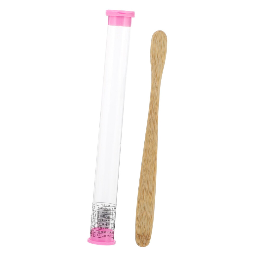 Soft Bristle Travel Toothbrush for Adults with Gentle Bristles and Ergonomic Wooden Handle