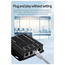 2X 4-Portowy Gigabitowy Wzmacniacz POE 100/1000 Mbps 90 w 1 w 4 Wyjścia Wzmacniacz PoE Sieć VLAN na Szynie DIN dla Kamery 48 V POE Wierless AP