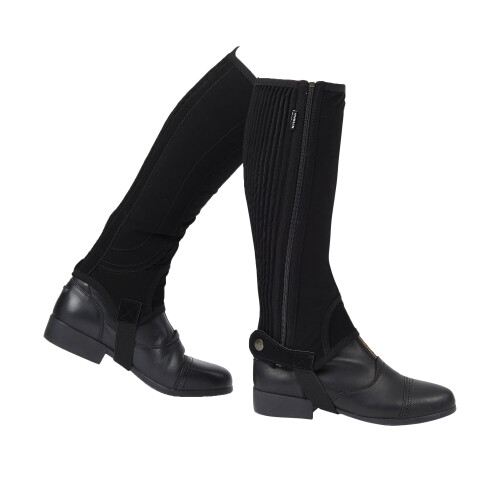 Dublin (X-Small, Black) Dublin Unisex Easy-Care Half Chaps II 1
