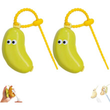 Banana Shaped Toothbrush Cover with Ventilation for Kids Travel, Full Head Protection, 2 Pcs Green