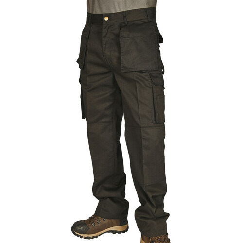 (38R, Black) Absolute Apparel Mens Workwear Utility Cargo Trouser 1