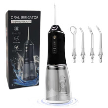 Cordless Water Flosser with 3 Modes, 4 Tips, Waterproof Rechargeable Design, Black and Pink