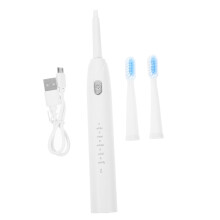 Rechargeable Electric Toothbrush with 5 Vibration Modes, USB Fast Charging, Soft Bristles for Adults