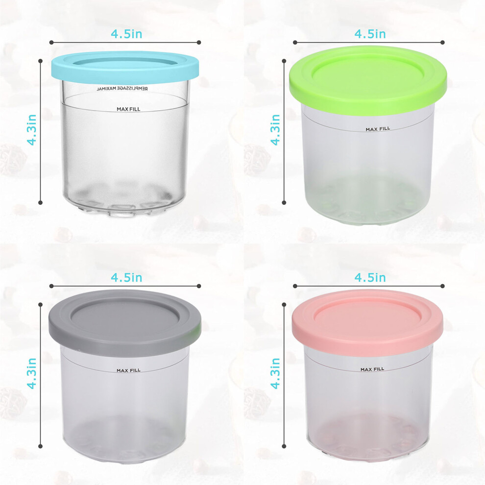 Ice Storage Pints Clear Cream