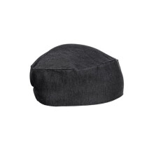 (One Size, Black Denim) Premier Unisex Chefs Skull Cap (Pack of 2)