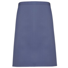 (One Size, Marine Blue) Premier Ladies/Womens Mid-Length Apron (Pack of 2)