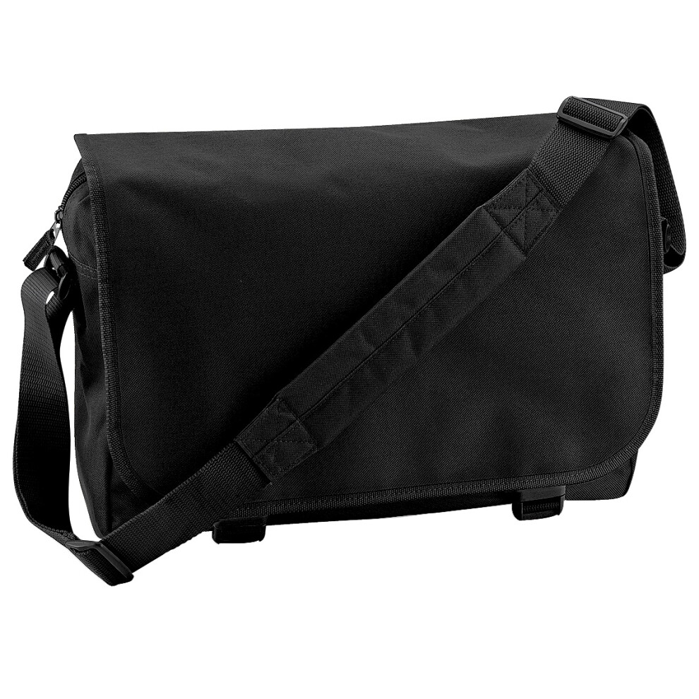 Bagbase (One Size, ) Adjustable Messenger Bag (11 Litres) (Pack Of 2) Black