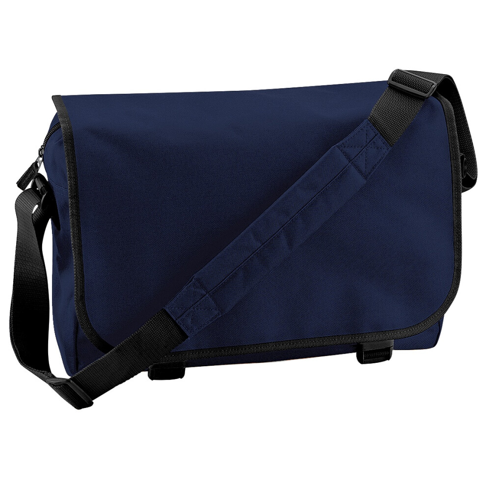 Bagbase (One Size, French Navy) Adjustable Messenger Bag (11 Litres) (Pack Of 2) Blue,Multicoloured