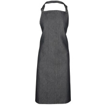 (One Size, Black Denim) Premier Colours Bib Apron / Workwear (Pack of 2)