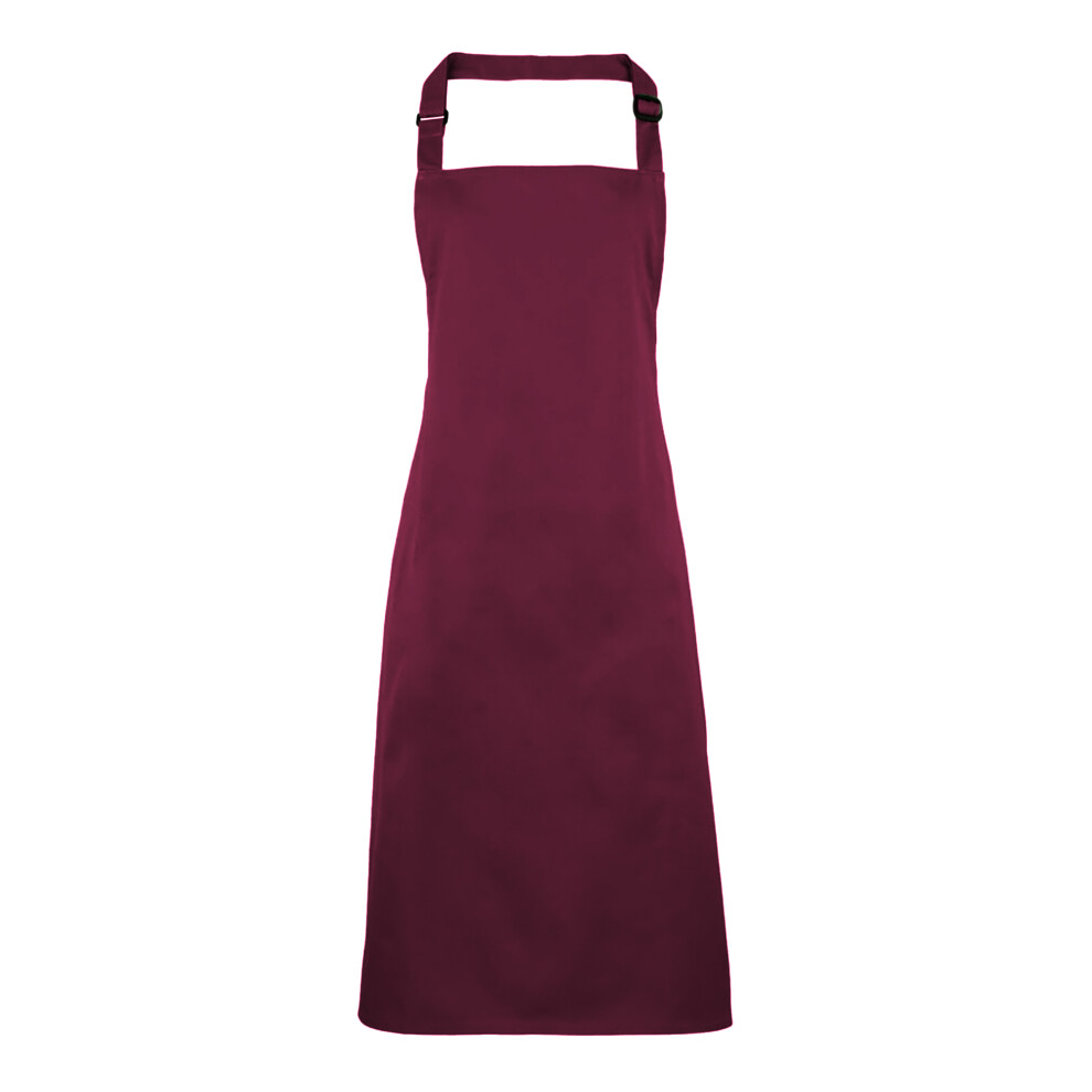 Premier (One Size, Aubergine) Colours Bib Apron / Workwear (Pack Of 2) Multicoloured