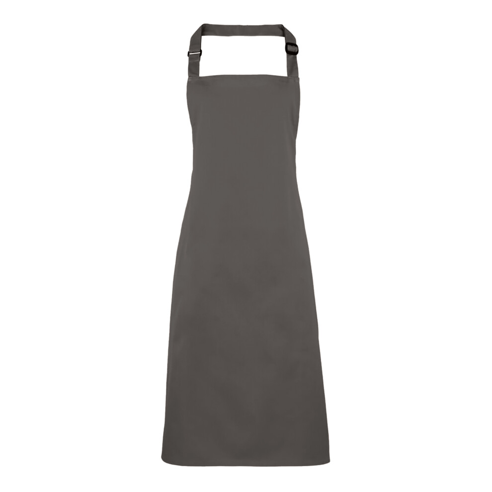 Premier (One Size, Dark ) Colours Bib Apron / Workwear (Pack Of 2) Grey