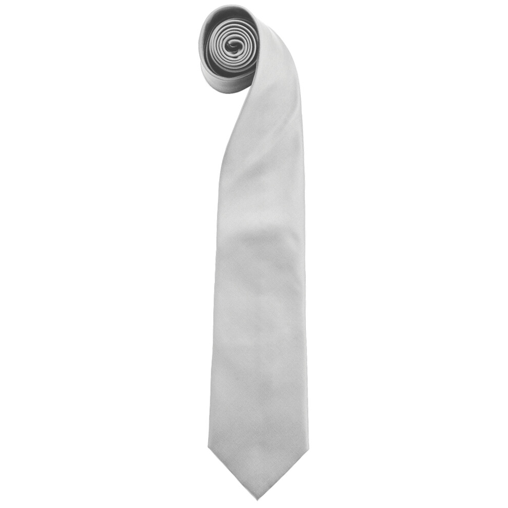 Premier Men's Silver “Colours" Plain Fashion Business Tie Pack Of 2 In - Image 2