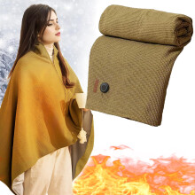 Heated Shawl for Women with Fast Heating, Soft Zipper Electric Blanket Wrap, Green